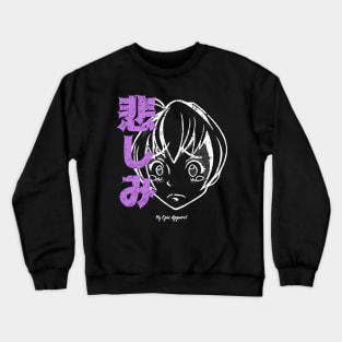 Sad Anime Girl Crewneck Sweatshirt